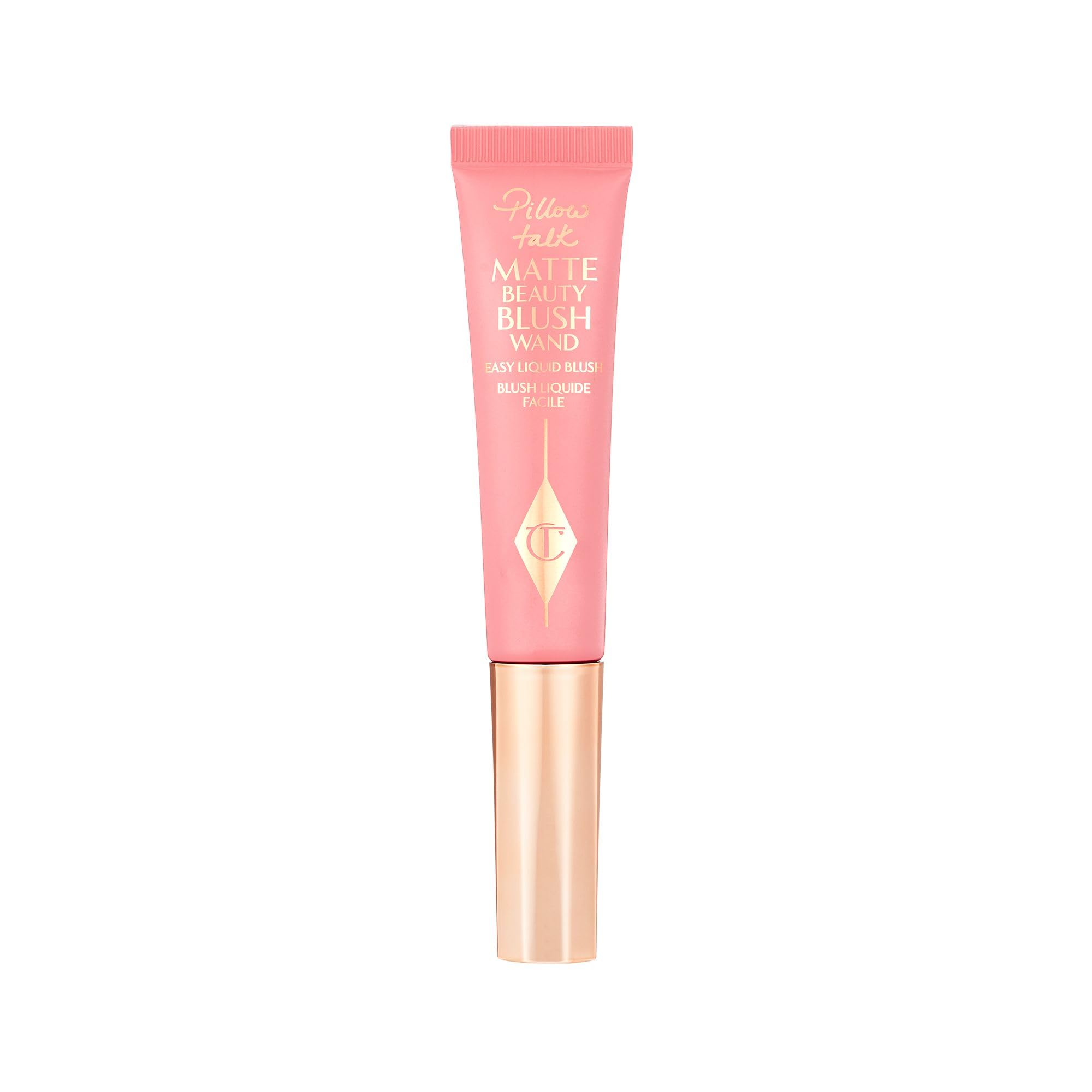 Charlotte Tilbury Pillow Talk Matte Liquid Blush Wand - Matte Blush for Cheeks with Cushion Applicator - Infused with Lumi-Blur Technology for a Light-Reflecting, Soft-Focus Effect - Pink Pop