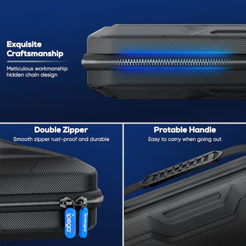 FYOUNG Carrying Case for PlayStation Portal, Protective Hard Shell Portable Travel Carry Handbag Full Protective Case Accessories for PlayStation Portal Remote Player (Black)