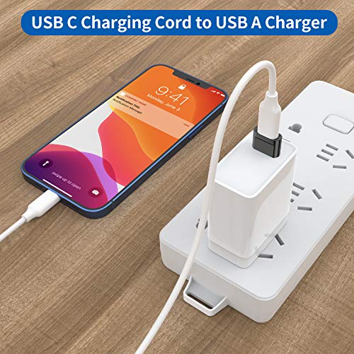 USB C Female to USB Male Adapter (4-Pack),Type C to USB A Charger Adapter for Apple iWatch Watch Series 7 SE,iPhone 11 12 13 14 15 Pro Max,Samsung Galaxy S24 S23 S22 S21 Ultra,Google Pixel,iPad Pro