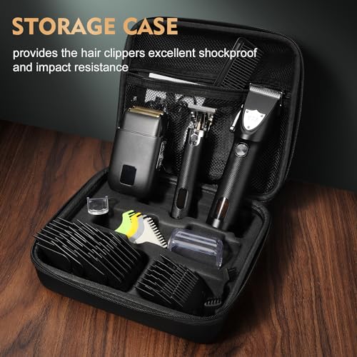 Suttik Professional Hair Clippers and Trimmers Set, Electric Razor Foil Shavers for Men, 3 in 1 Cordless Barber Kit Hair Cutting Kit with Travel Case Barber Clippers Set Professioal for Men