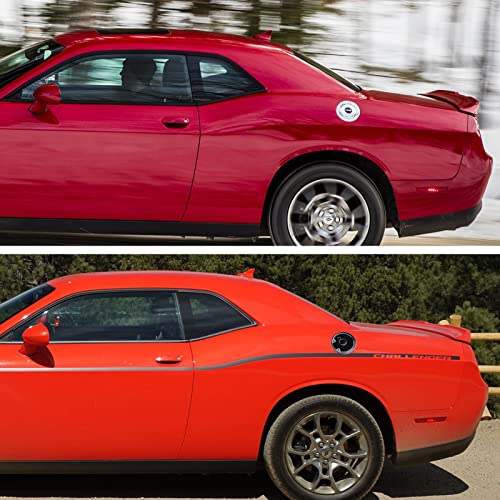 68250120AA Fuel Filler Door Cap Electroplate Silvery Gas Cover Cap Vapor Edition Compatible with 2008-2023 Dodge Challenger