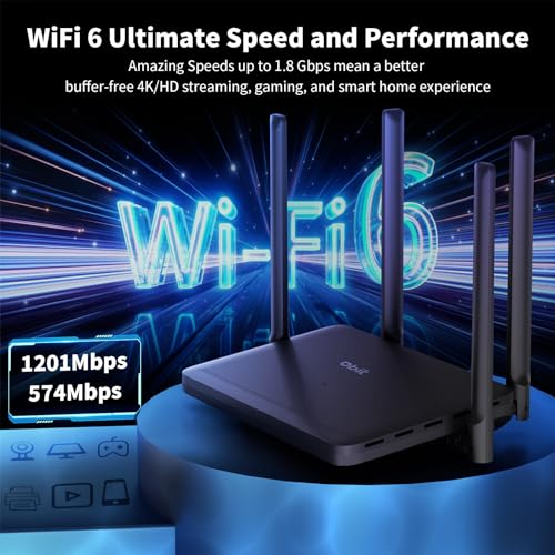 Dbit N300 Easy Setup Wireless Wi-Fi Router Smart Home Internet Router - 2 x High Power Antennas, Supports Access Point, WISP, Up to 300Mbps (T1 Pro)