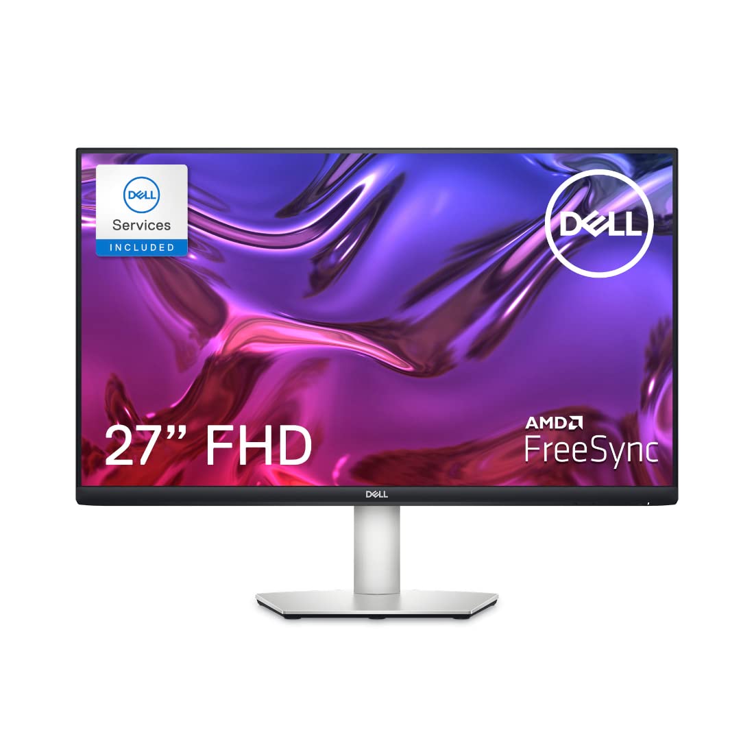 Dell 27-inch USB-C Monitor - Full HD (1920 x 1080 Display, 75Hz Refresh Rate, 4MS Grey-to-Grey Response Time (Extreme Mode), Dual 3W Built-in Speakers, HDMI, IPS, AMD FreeSync, Silver - S2723HC