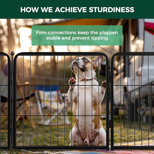 FXW Instant Dog Playpen, Ideal for RVers, Where Portability Meets Sturdiness, 24inch 16 Panels│Patented