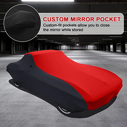 Indoor Car Cover Replace for 1968–1982 Corvette C3, Luxurious Stretch Satin Snug Custom-fit Indoor Breathable Car Cover for Dust-Proof, Underground Garage, Car Show (C3)