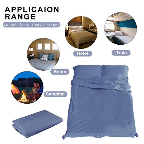 Sleeping Bag Liner Envelope Travel Sheet and Sleeping Bag Liner for Camping,Backpacking,Hiking,Hotel,Portable with Compression Sack