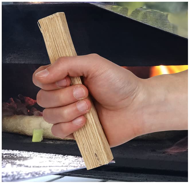 Carolina Cookwood Mini Pizza Oven Wood 6 Inch Firewood Pizza Logs Naturally Cured White Oak Hardwood for Portable Wood Pizza Ovens 750 Cubic Inches, Approximately 12lbs (Cherry)