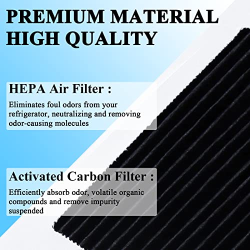 Funmit Refrigerator Air Filter Replacement Compatible with Frigidaire PAULTRA Pure Air Ultra and Electrolux EAFCBF Fridge Replace 242061001, 242047801, 242047804-3 Pack