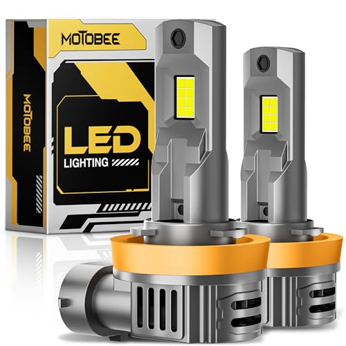 MOTOBEE H7 Bulbs, 32000lm 800% Brighter Real 1:1 Mini Size H7 Fog Lights Bulbs, 3 Mins Plug and Play, Pack of 2