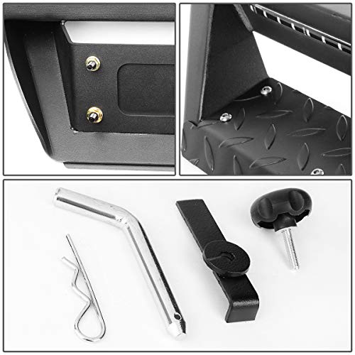 DNA Motoring HITST-2-333-BK-T1 2" Receiver Trailer Towing Hitch Step Bar w/LED Brake Light,Black