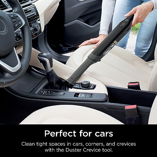 Shark WV201BK WANDVAC Cordless Hand Vac, Lightweight & Portable at 1.4 lbs. with Powerful Suction, Charging Dock, One-Touch Empty for Car & Home,Mattress,Duster Crevice Tool Included,Black(Pack of 1)