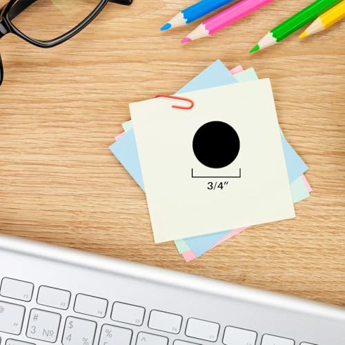 ChromaLabel 3/4 Inch Circle Sticker Labels, Easy to Write On Round Colored Stickers, Removable Sticky Dots - 1000 Color Coding Labels per Roll, Purple Label