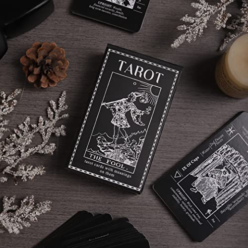 Sincerez Tarot Cards Deck for Beginners with Meanings On Them,Tarot Card with Guidebook (pink)