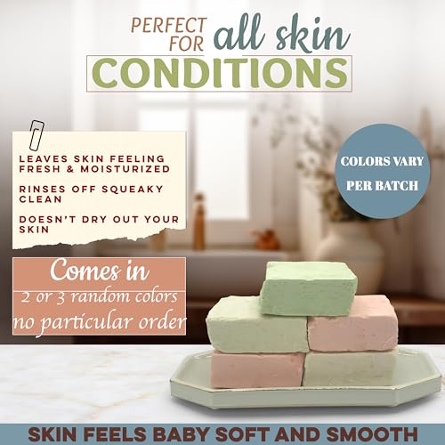 Amish Farms Original Recipe All Natural Soap Bar - Made in USA, Handmade, Vegan Moisturizing for Sensitive Skin - Women & Mens Face & Body Bar Soap - Clean Scent 5 Oz Each (5 Bars)