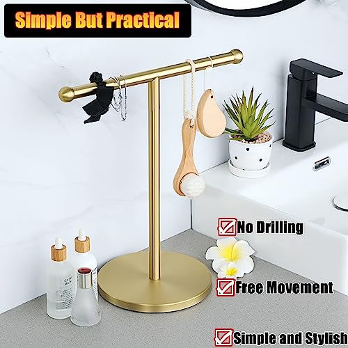 Alise Towel Rack T-Shape Hand Towel Holder Stand Towel Hanger Freestanding Headband Holder for Bathroom Vanity Countertop Table Kitchen,SUS304 Stainless Steel Matte Black