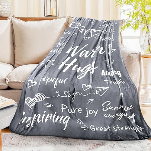 Blue Blanket Fleece Throw Blanket,Soft Fuzzy Flannel Throw Blanket for Couch Sofa Bed and Office Napping,Inspirational Cozy Warm Blanket,Throw Blankets Gifts for Adults,All Season 50" x 60"