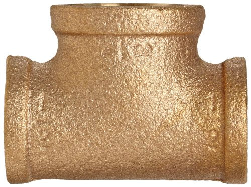 Anderson Metals 38106-161604 Brass Threaded Pipe Fitting, Reducing Tee, 1" x 1" x 1/4" Female