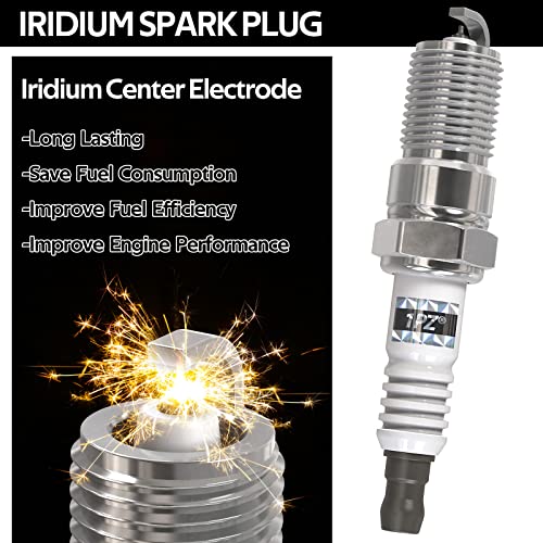 1PZ DK4-JD2 Set of 8 Ignition Coil DG508 & Motorcycle Spark Plug SP479 Replacement for Ford Crown Victoria Expedition F-150 F-250 Mustang Explorer Lincoln Mercury 4.6L 5.4L V8