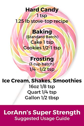 LorAnn Oils Super Strength Flavoring - Used For Candy Making, Flavoring, Baking, Hard Candy, & Flavor Oils - Bold, Natural Flavors 4X Stronger Than Extracts - Lemonade, Pack of 2, 0.125 fl oz
