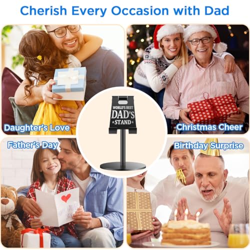 AICase Gifts for Dad, Birthday Christmas Fathers Day Presents for Dad from Daughter and Son, Cool Worlds Best Dads Ideas Stand for iPad/iPhone/Phone