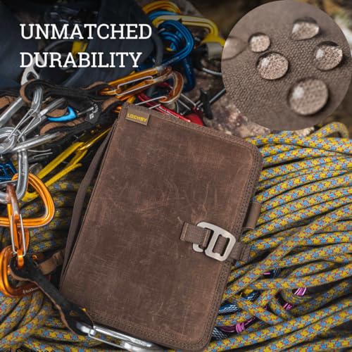 LOCHBY Field Journal A5 Planner Cover | Water Resistant Waxed Canvas | Pen Loop | Included Tomoe River Notebook | Perfect for Travel, Art, Bullet Journal