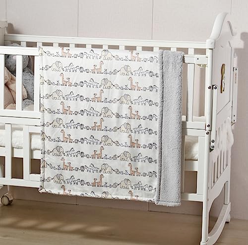 CREVENT Minky Baby Blanket for Girls Boys, Soft Plush Receiving Blanket for Newborns - 30x40 Inches (Vehicle)