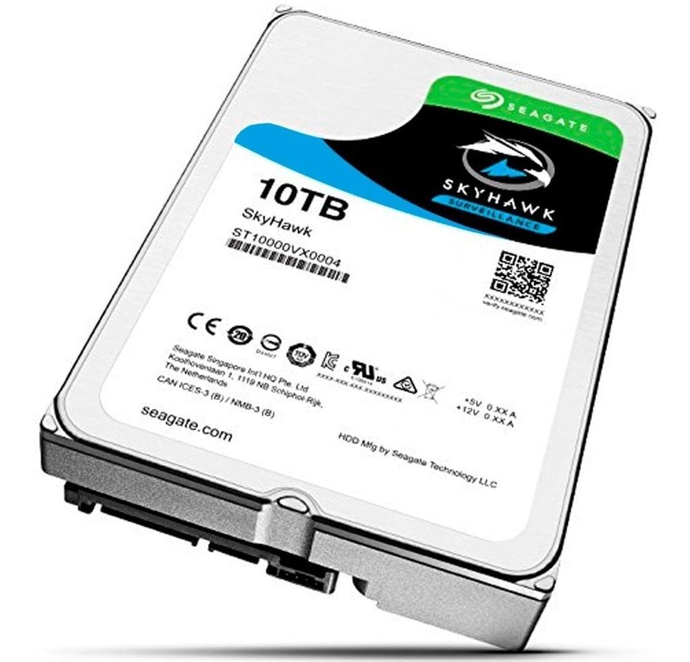 Seagate SkyHawk 10TB Surveillance Hard Drive - SATA 6Gb/s 256MB Cache 3.5-Inch Internal Drive (ST10000VX0004)