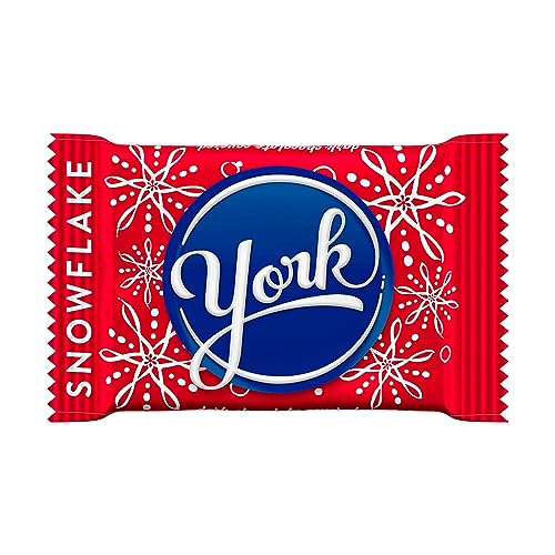 YORK Dark Chocolate Peppermint Patties Snowflakes, Christmas Candy Bag, 9.6 oz