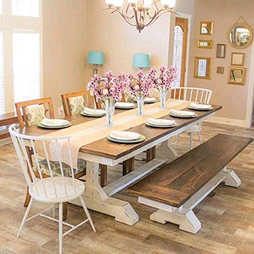 HO2NLE 6Pcs Artificial Cherry Blossom Garland 5.9FT Fake Cherry Blossom Vines with Colorful Faux Silk Spring Flowers for Room Wedding Garden Party Outdoors Decorations