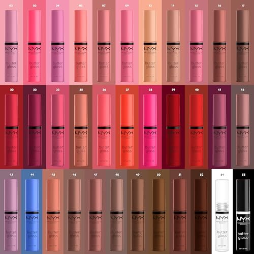 NYX PROFESSIONAL MAKEUP Butter Gloss, Non-Sticky Lip Gloss - Madeleine (Mid-Tone Nude)