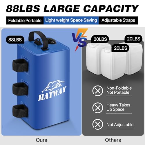 Hatway Canopy Water Weight Bag,88 LBS Water Tent Weights Set of 4 Leg Weights for Pop Up Canopy,Gazebo,Canopies,Tent-4 * 10L-Black