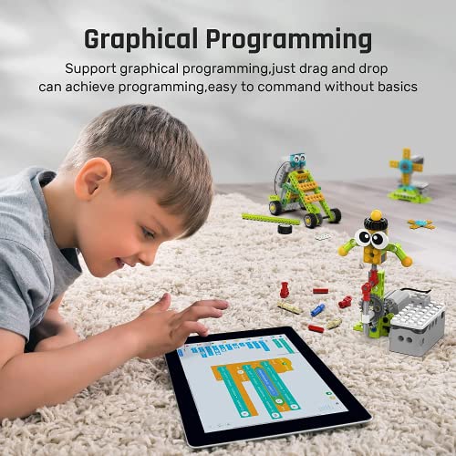 Coding Robot Kit for Kids Ages 6+, 200+ in 1 APP Control Dinosaur Robot Toy, Educational Scratch Programming Robotic Kit with 47 Video Courses,Birthday for Boys Girls(600 Blocks)