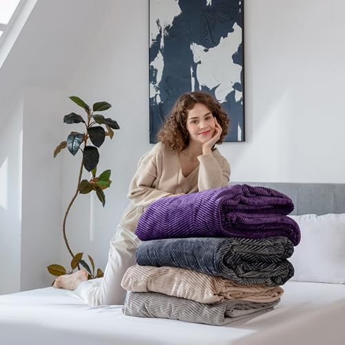 KORBLISS Oversized Blanket 120x120 Inches, Giant Huge Blanket 10'x10' Blanket for Bed, Sofa,Travel and Camping, Extra Large Big Soft Blanket Fits The Whole Family and Outdoor, Dark Grey - Waffle