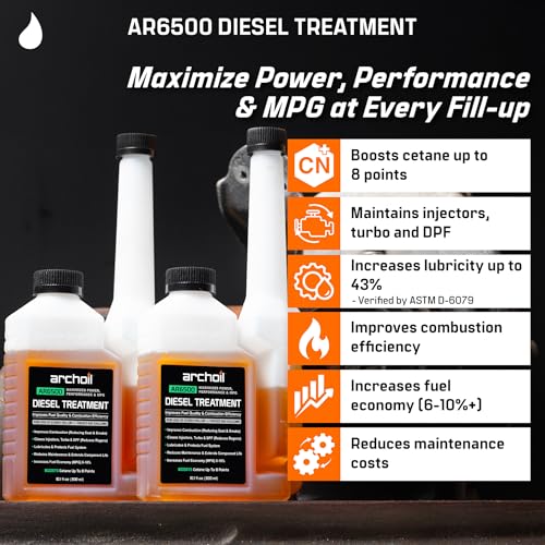 Archoil AR6500 Diesel Treatment (10.1 oz) - Four Pack - Treats 400 Gallons - Additive for All Diesel Vehicles…