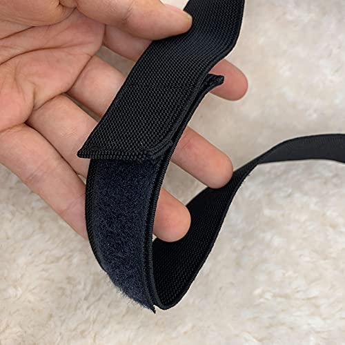 Atimiaza 2 Pcs Elastic Bands for Wig, Lace Melting Edge Wrap to Lay Edges (Black, Pack of 2)