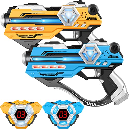 Laser Tag Guns Set of 2 Laser Tag with Digital LED Score Display Vests for Teens, Family and Adults Fun,Birthday Gift Toys for Kids Ages 6 7 8 9 10 11 12+Year Old Boy & Girls
