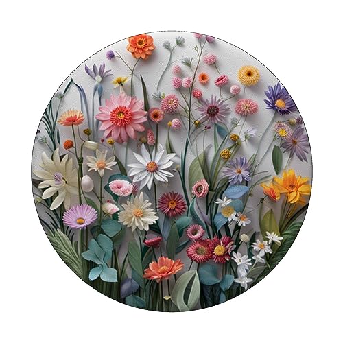 Mixed Flower Bouquet Floral Pattern PopSockets PopGrip for MagSafe