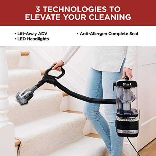 Shark LA322 Navigator ADV Vacuum with Self-Cleaning Brushroll Powerful Pet Hair Pickup and HEPA Filter, Lift-Away Upright, Black