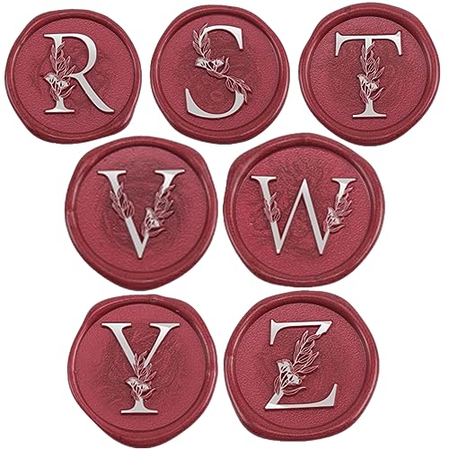 Alphabet O Wax Seal Stamp, ONWINPOR Eucalyptus Leaves Wax Seal Stamp Leaves Letter O Sealing Stamp for Letter Sealing Wax, Christmas Thanksgiving Card (O)