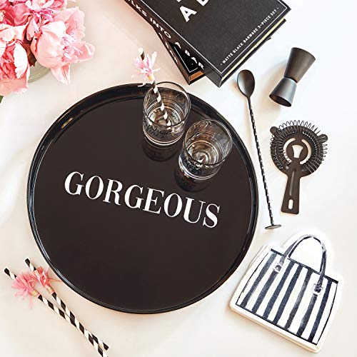 Santa Barbara Design Studio Sippin' Pretty Bar Tray, 13.5" Diameter, Beach Bride