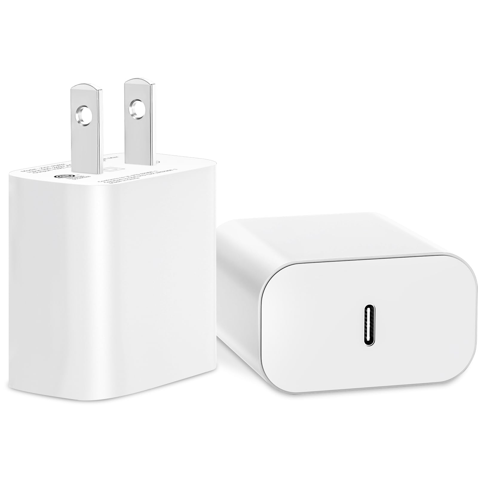 USB C Charger Block, 2Pack for iPhone 16 Fast Charging Plug for Apple 20W Type C Power Adapter Plug Box for iPhone 16 15 14 13 12 11 Pro Max XS X XR SE Plus, for iPad USBC Wall Charge Cube Brick