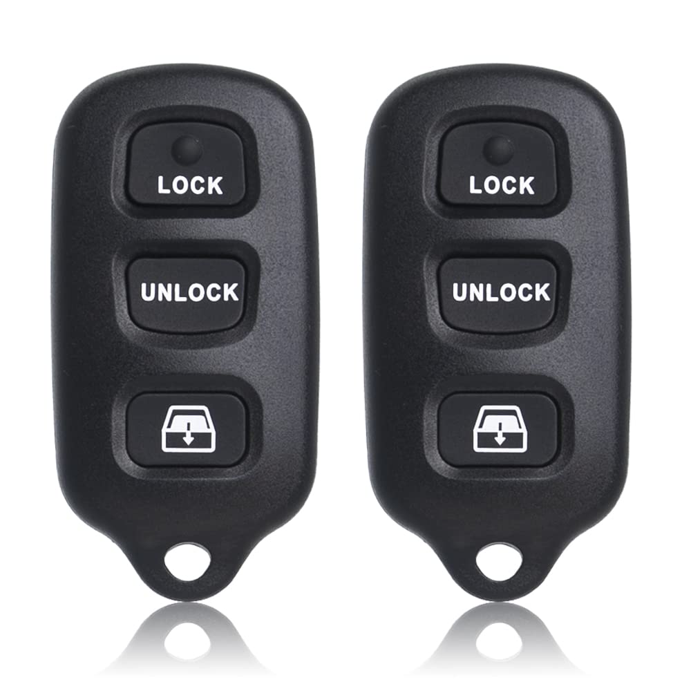 Key Fob Remote Replacement Fits for Toyota 4Runner 1999 2000 2001 2002 2003 2004 2005 2006 2007-2009/Sequoia 2001-2007 HYQ12BBX Keyless Entry Remote Control HYQ12BAN/HYQ1512Y/89742-35050(Pack of 2)