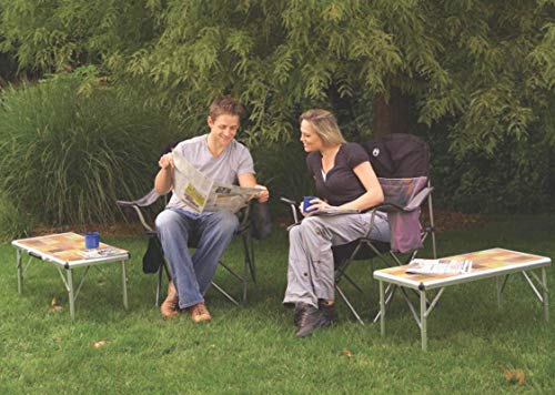Coleman Pack-Away 4-in-1 Folding Table, Lightweight Outdoor Camping Table with 3 Adjustable Heights, Leveling Feet, & Securing Brackets; Great for Patio & Deck, Camping, Tailgating, & More
