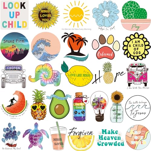 200Pcs Inspirational Christian Stickers for Water Bottles Laptop, Vinyl Waterproof Bible Verse Stickers, Jesus Faith Stickers for Journaling, Religious Christian Easter Gifts for Kids Women