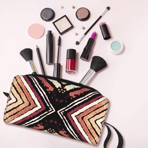 JKJOJIA Red Brick Wall Novelty Makeup Bag Organizer Small Cosmetic Bags Portable Travel Toiletry Bag With Handle Simple Accessories Storage Zipper Pouch For Women Girl