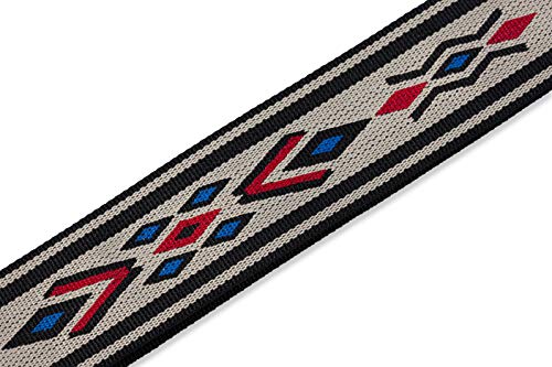 Levy's Leathers 2" Polypropylene/Jacquard Weave Guitar Strap with Leather Ends (MSSN80-MLT)