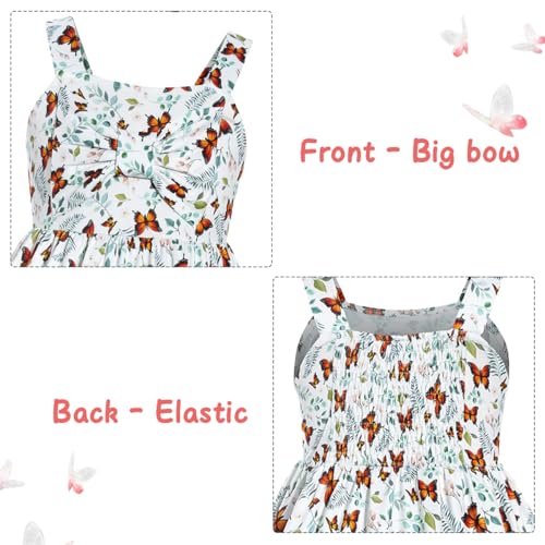 LIFAky Toddler Girl Dress Sleeveless Sunflower Print Sundress with Pockets Summer Outfits Set