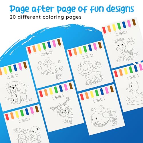 Paint with Water Coloring Books for Toddlers: 3 Books, Mess Free Kids Watercolor Painting Activity Kit - Arts and Crafts for Kids Ages 2 3 4 5 6 Years Old