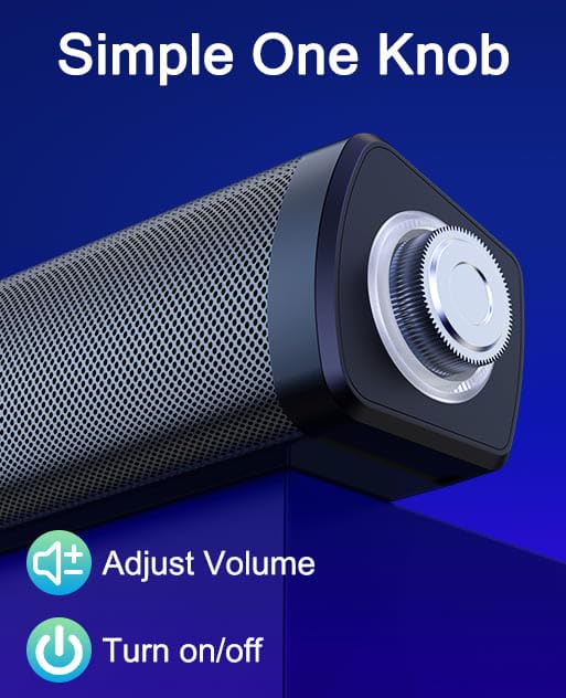 LENRUE Computer Speakers for Desktop Monitor, PC Speakers with Knob Control, Bluetooth Connect, USB Powered for Computer, PC, Laptop