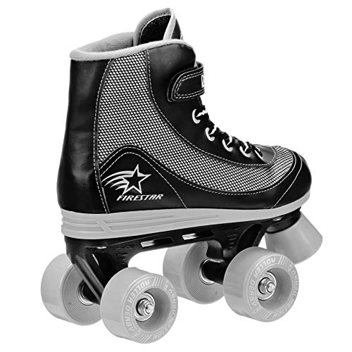 Roller Derby Firestar Youth Girl's Quad Roller Skates, White/Mint, Size 13